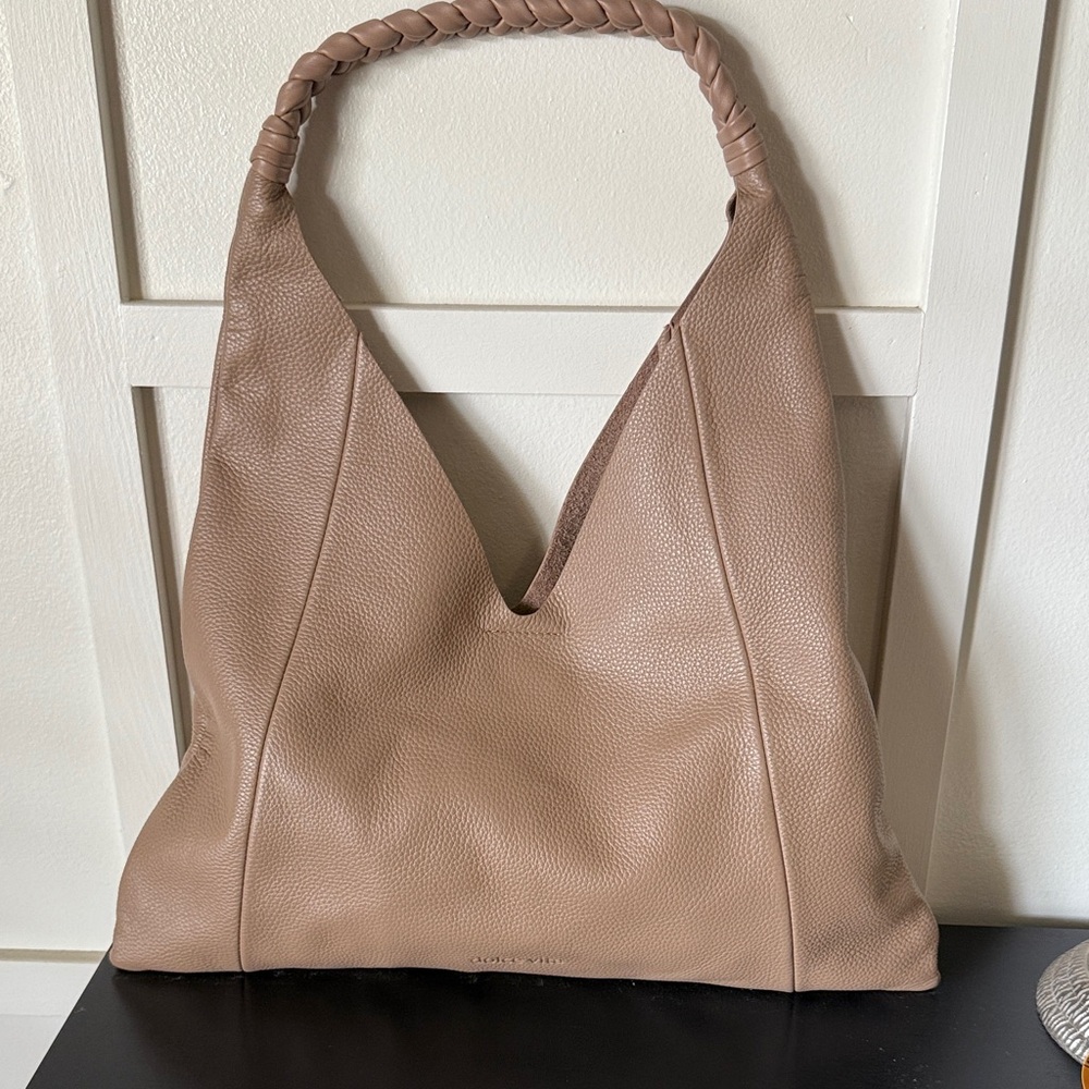 Chic Dolce Vita Leather Hobo Tote Bag